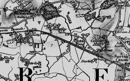 Old map of Darkley in 1898