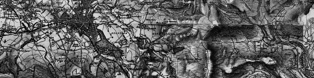 Old map of Worsthorne Moor in 1896