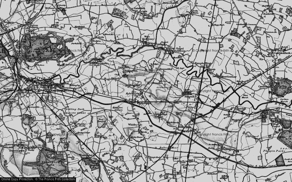 Old Map of Hut Green, 1895 in 1895