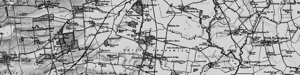Old map of Hutton in 1898