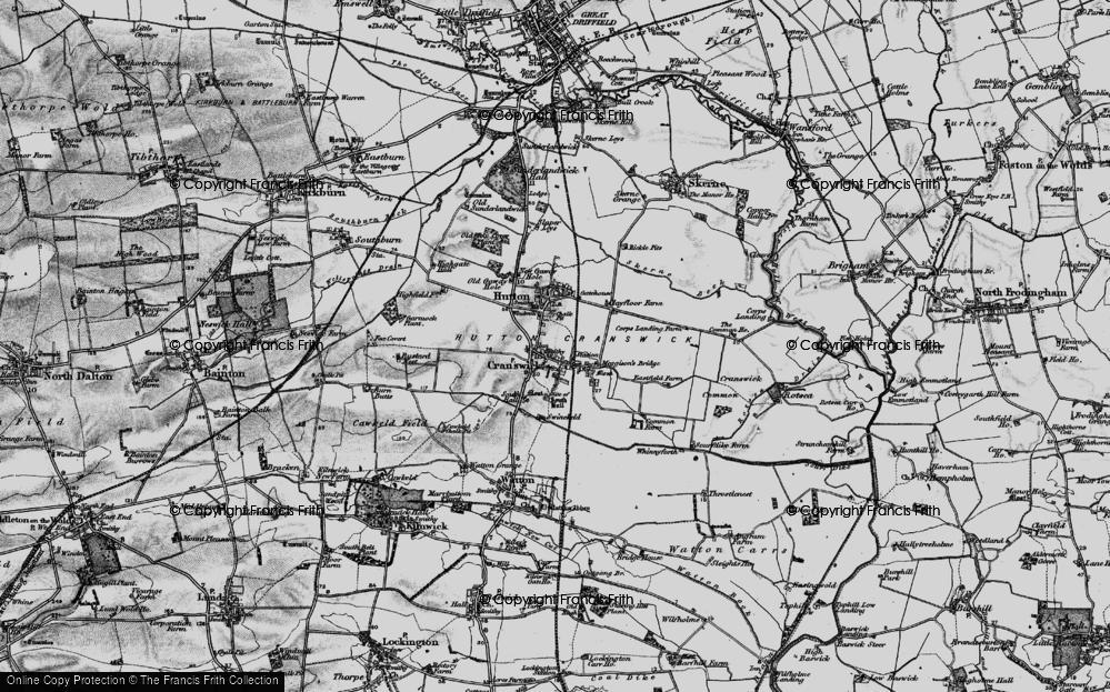 Old Map of Hutton Cranswick, 1898 in 1898