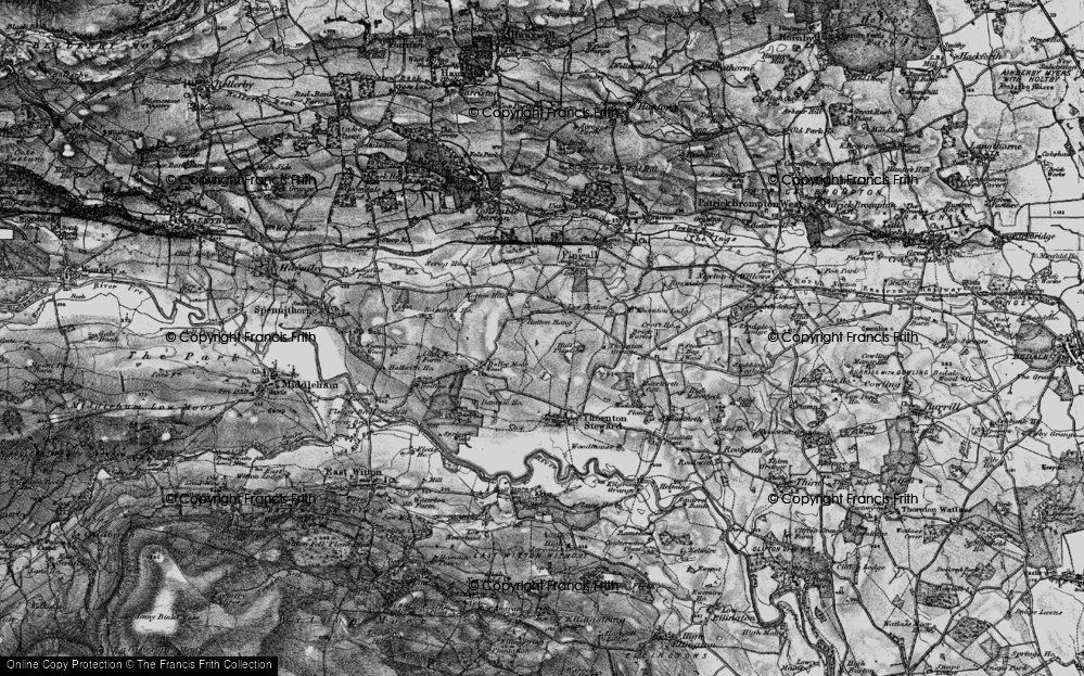 Old Map of Hutton Hang, 1897 in 1897