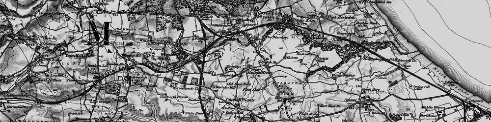 Old map of Hutton Henry in 1898