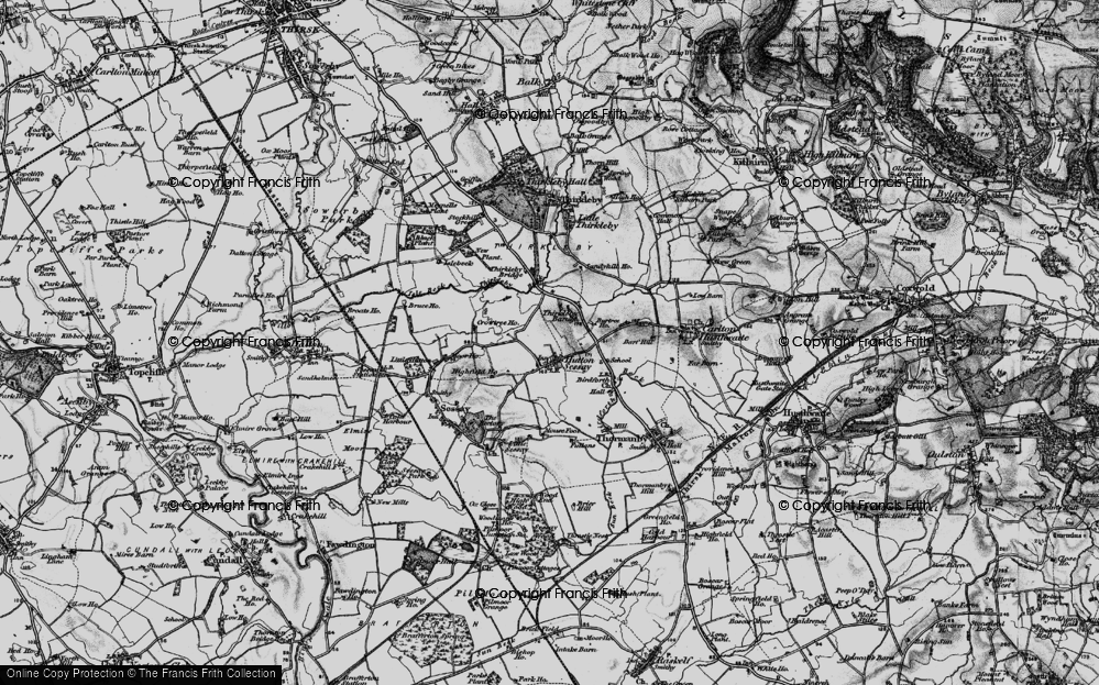 Old Map of Historic Map covering Birdforth Beck in 1898