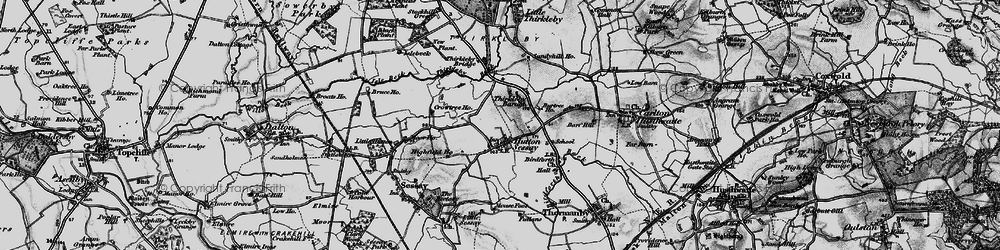 Old map of Hutton Sessay in 1898