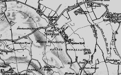 Old map of Hutton Wandesley in 1898