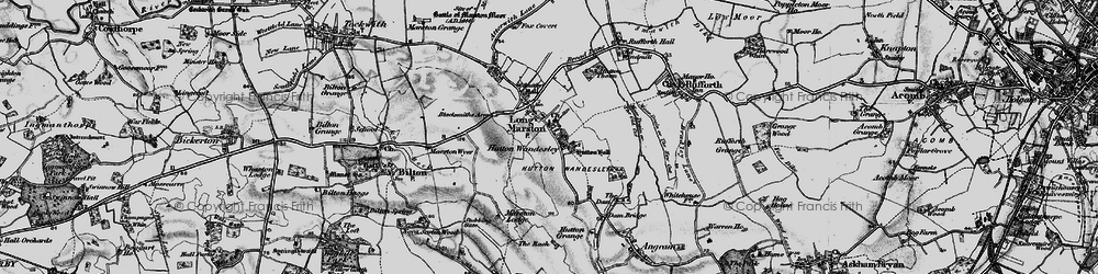 Old map of Hutton Wandesley in 1898