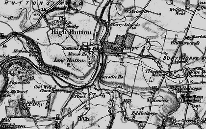 Old map of Huttons Ambo in 1898