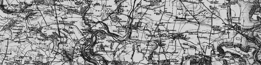 Old map of Huttons Ambo in 1898