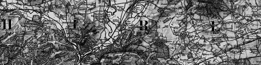 Old map of Huxham in 1898