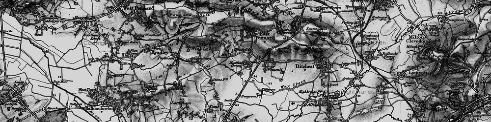 Old map of Huxham Green in 1898