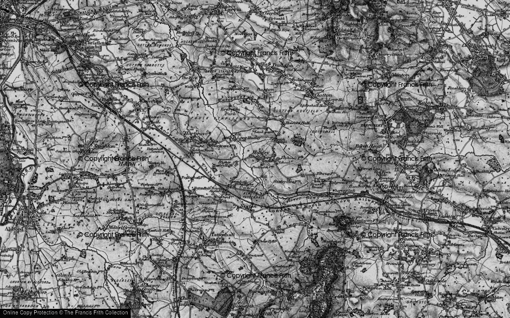 Old Map of Huxley, 1897 in 1897