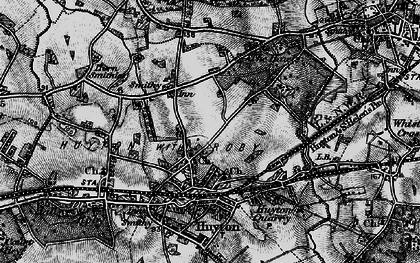 Old map of Huyton in 1896