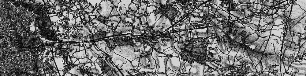 Old map of Huyton Park in 1896