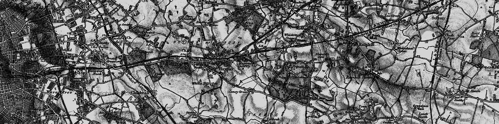 Old map of Huyton Quarry in 1896