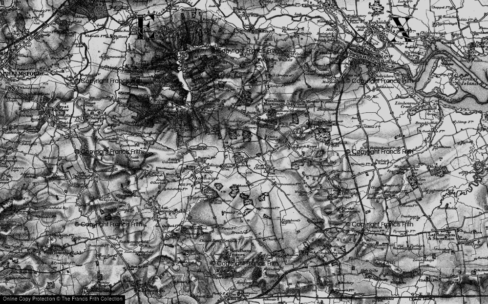 Old Map of Hyde Chase, 1896 in 1896