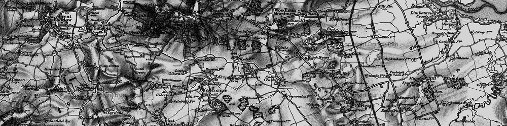 Old map of Hyde Chase in 1896