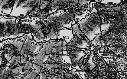 Old map of Hyde End in 1895