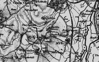 Old map of Hyde Lea in 1898