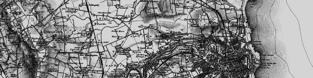 Old map of Hylton Castle in 1898