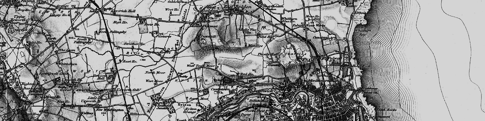 Old map of Hylton Red House in 1898