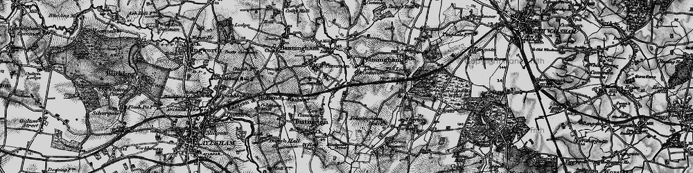 Old map of Hyltons Crossways in 1898