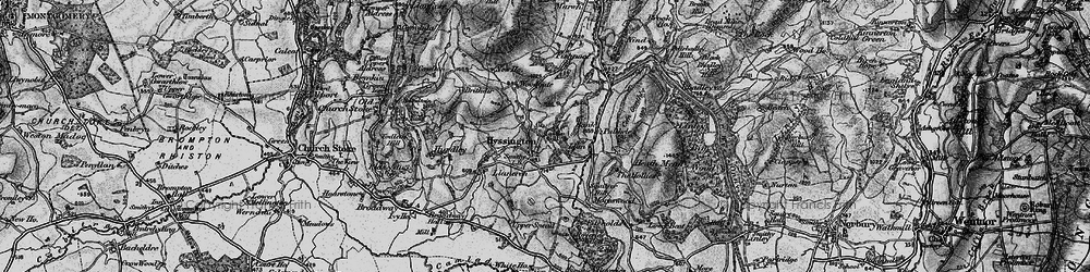 Old map of Hyssington in 1899