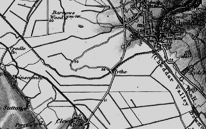 Old map of Hythe in 1898