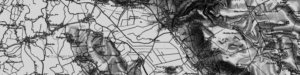 Old map of Hythe in 1898