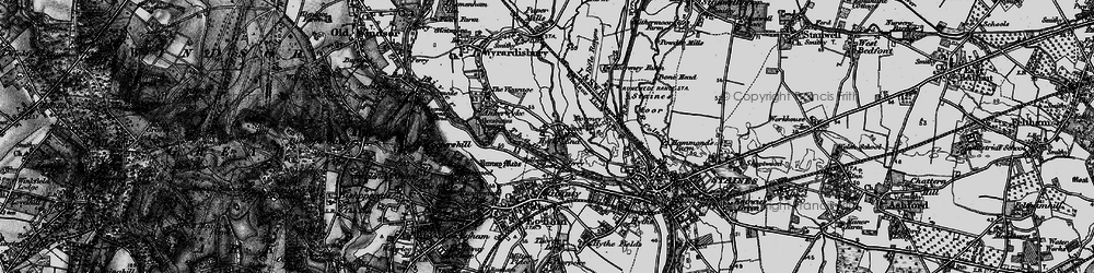 Old map of Wraysbury River in 1896