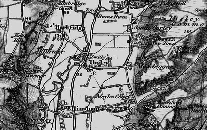 Old map of Ibsley in 1895