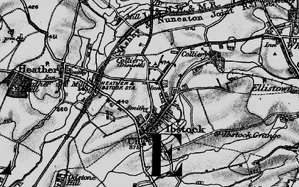 Old map of Ibstock in 1895