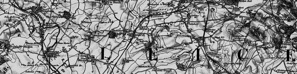Old map of Ibstock in 1895