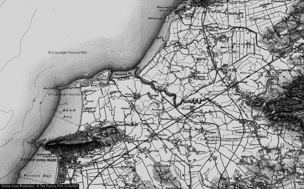 Old Map of Icelton, 1898 in 1898