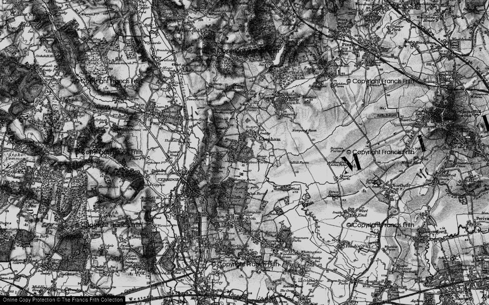 Old Map of Ickenham, 1896 in 1896