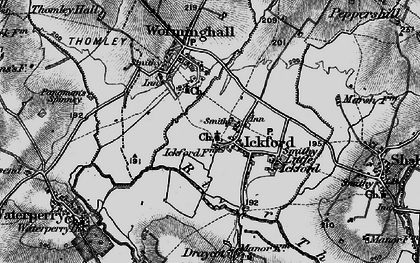 Old map of Ickford in 1895