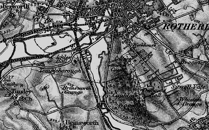 Old map of Ickles in 1896