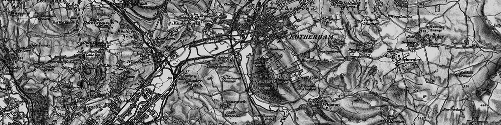 Old map of Ickles in 1896