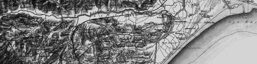 Old map of Icklesham in 1895