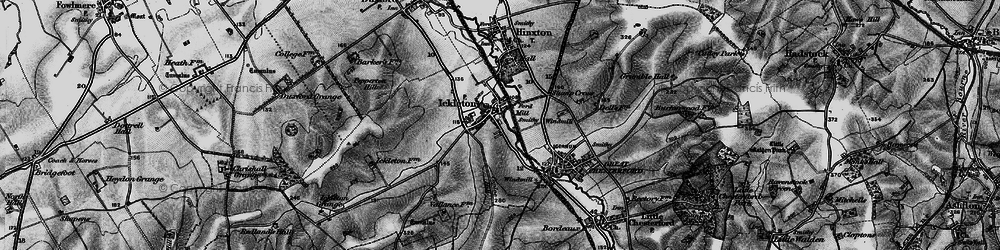 Old map of Ickleton in 1895