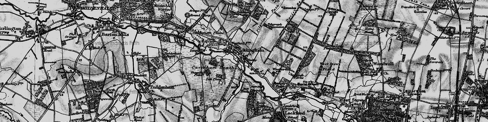 Old map of Icklingham in 1898