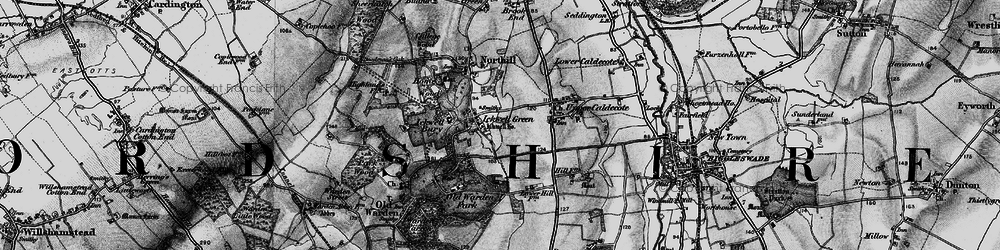 Old map of Ickwell Green in 1896