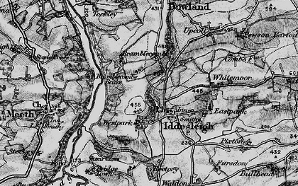 Old map of Iddesleigh in 1898