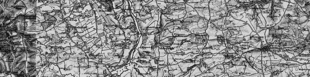 Old map of Iddesleigh in 1898