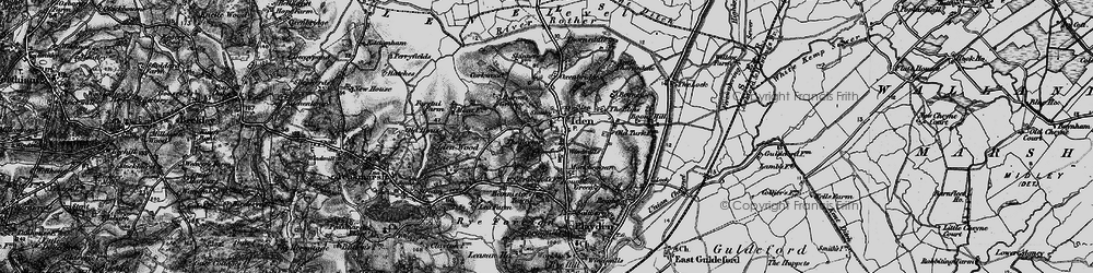 Old map of Iden in 1895