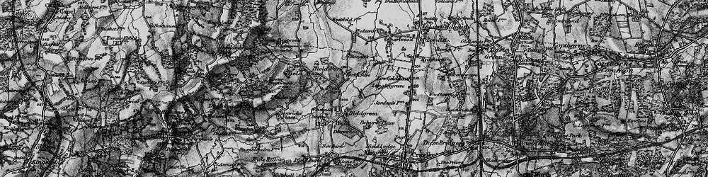 Old map of Ifield Green in 1896