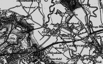 Old map of Iford in 1895