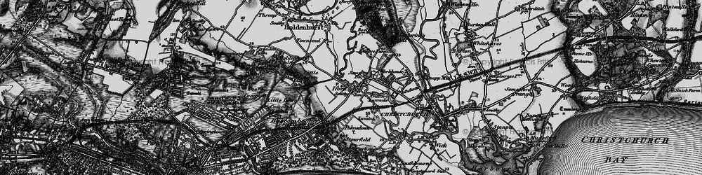 Old map of Iford in 1895