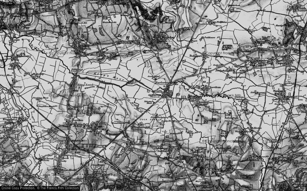 Old Map of Ilchester Mead, 1898 in 1898