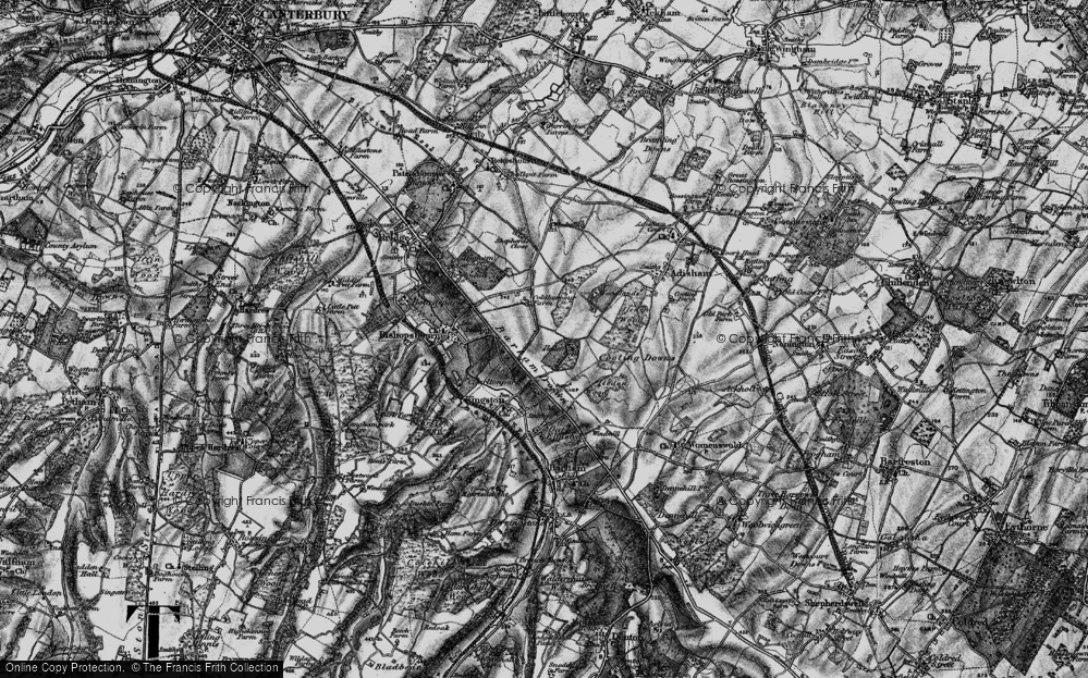 Old Map of Ileden, 1895 in 1895